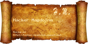 Hacker Magdolna névjegykártya