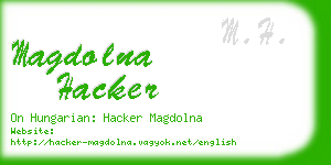 magdolna hacker business card